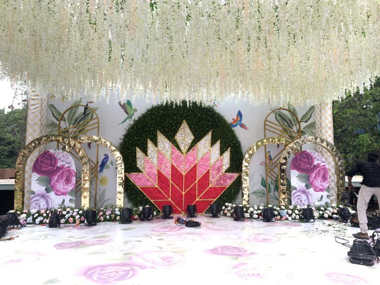 Blossoming Romance – A Captivating Lotus-Inspired Wedding Reception Décor